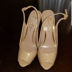 Jessica Simpson Champagne Heels
